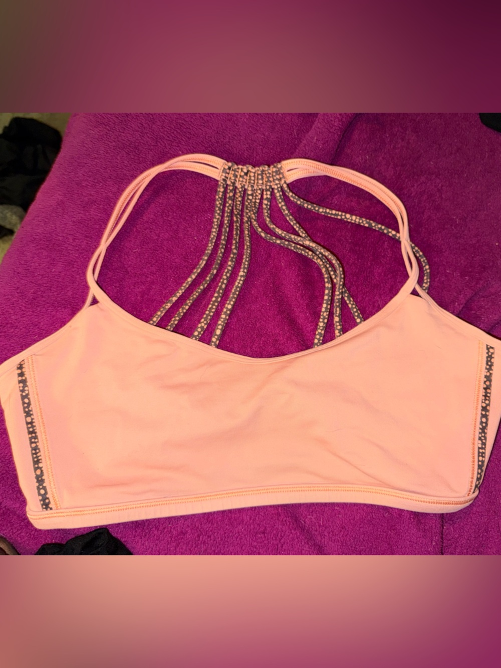 Lululemon Athletica Pink Strappy Sports Bra - 10